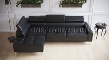 Corner sofa bed OLAF  - white or black faux leather ___**** JMS SOFA ****