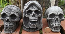 Set of 3 Small Skulls - Stone