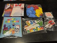 Numberblocks Birthday Party Decorations Kit Banner Balloons Cake Toppers Set