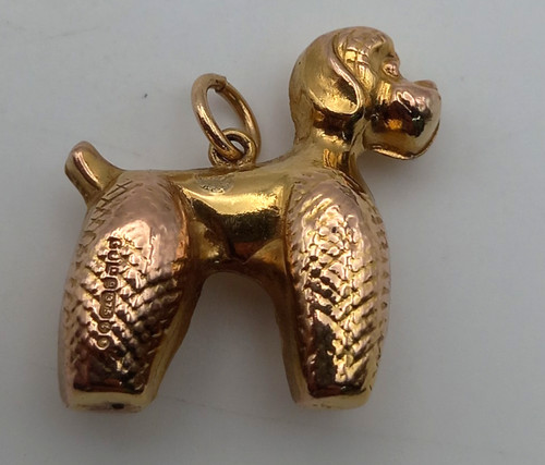 9ct yellow gold - yellow, poodle