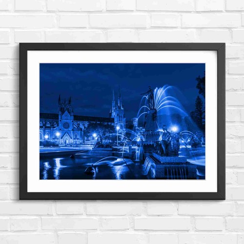 Illuminated cathedral with - illuminated,