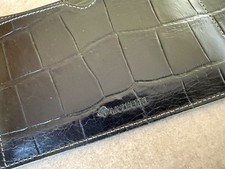 NEW: Mulberry Black Croc Embossed Leather Travel Wallet & Passport Holder