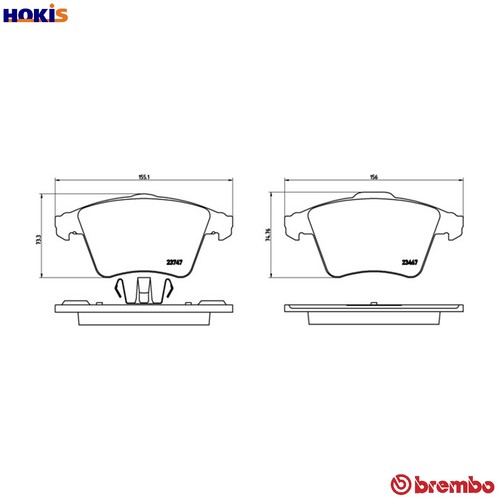 Brake pad set - set, disc