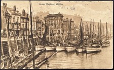 Whitby Lower Harbour North Yorkshire. 1916 Postally Used Postcard