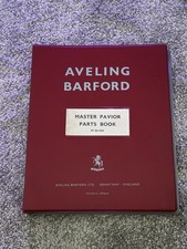 Aveling Barford Master Pavior Parts Book  1966 Edition TP361/GN
