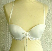 LADIES ULTIMO UNDERWIRED BALCONETTE STRAPLESS BRA IVORY / WHITE 34C
