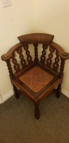 Antique oak corner - oak, chair