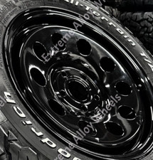 17" Black Steel Wheels Fits