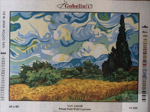Printed needlepoint tapestry - printed,