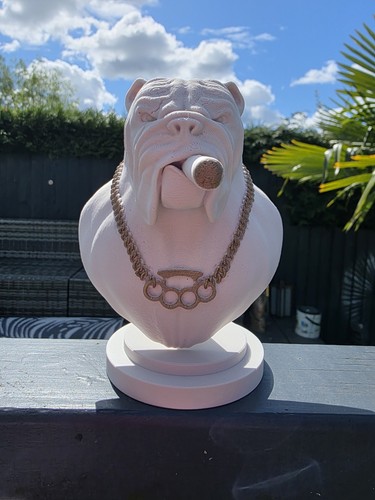 English bulldog bust memorial - bust,