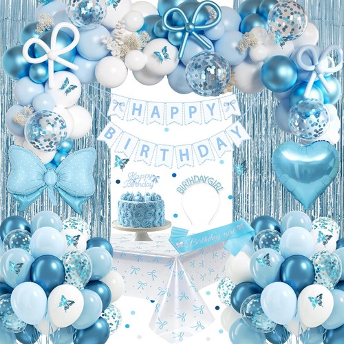 Blue coquette birthday - blue, party