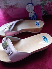 Scholl original Pescura wooden exercise sandals pink size 38/5 new.