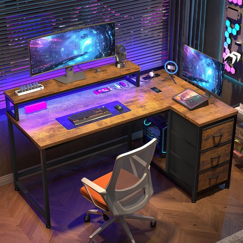 Shaped computer desk - shaped,