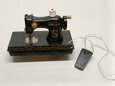 Singer Toy Sewing Machine - Vintage Chainstitch Foot Pedal Boxed Rare Retro