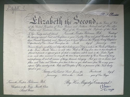 1958 queen elizabeth signed - queen,
