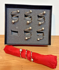 6 x metal napkin rings  -