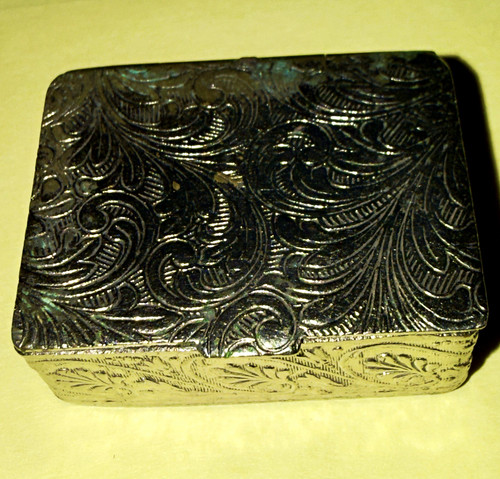 Antique silver plated scroll - silver,