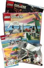 ?️ Lego ?️ 90s Vintage Sand Dollar Cafe 6411 Box Leaflets Poster, Spare Parts