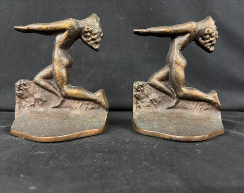 Vintage book ends art deco - book,