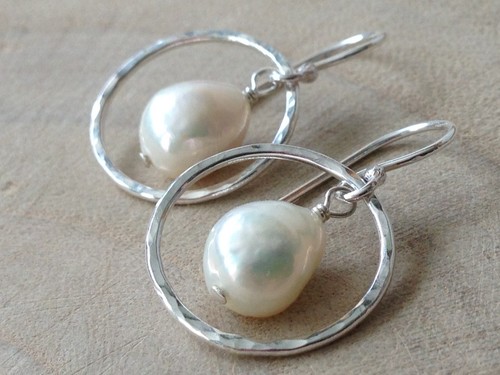 White baroque pearls - baroque, &