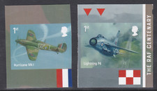 sg4065-4066 PM59 2018 RAF Centenary stamps from booklet pair self adhesive U/M
