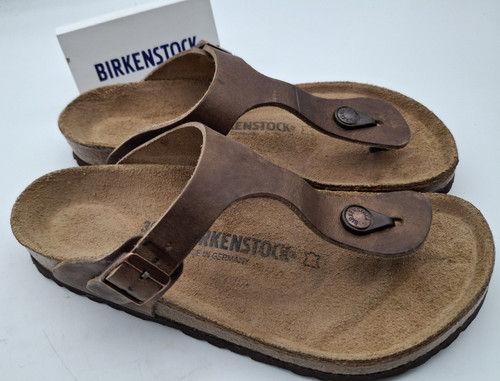 Birkenstock gizeh brown - brown, oiled