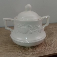White Lincoln Sugar Bowl