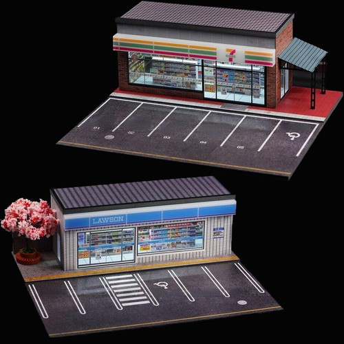 Diorama car garage model - garage,