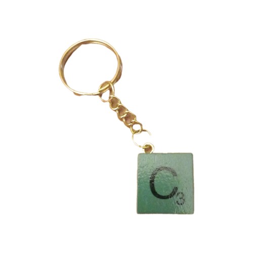 Scrabble style letter keyring - ,
