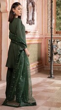 RA-19 Luxury Raw Silk Embroidered Farshi Shalwar Collection Ready To Wear Rakiya
