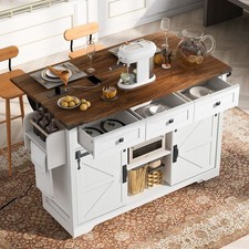 53.7" Farmhouse Kitchen Island
