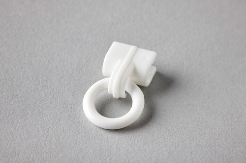 White clip ring - clip, blind