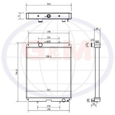 Radiator for KUBOTA Midi