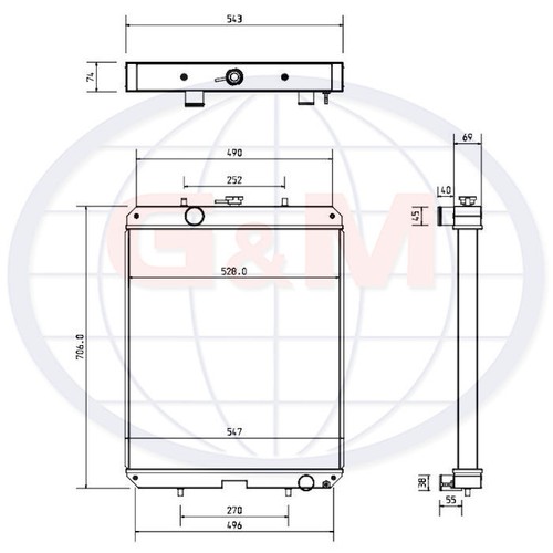 Radiator for kubota midi - kubota,