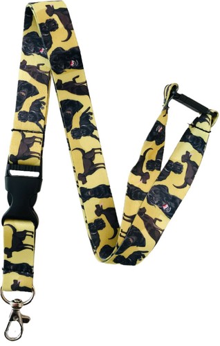 20mm dog print lanyard - print,