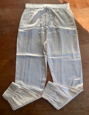 NWOT Zara Ivory Satin Cuffed Hem Trousers Joggers M RRP £50
