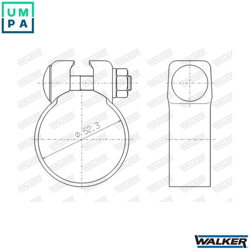 Clamping piece exhaust - clamping,
