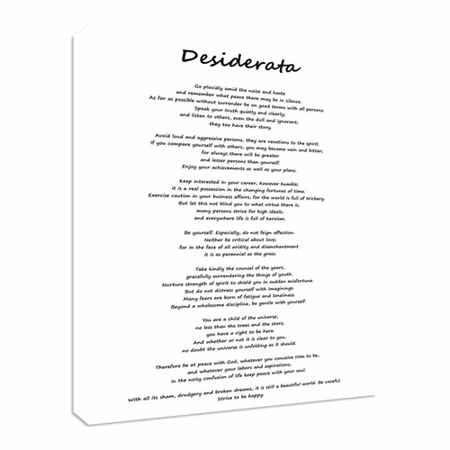 Desiderata max ehrmann canvas - max,