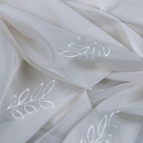Embroidered floral voile - floral,