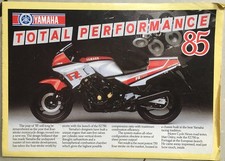 YAMAHA TOTAL PERFORMANCE 1985 BROCHURE FZ750 RD125LC RD350LC RD500 LC YPVS DT125