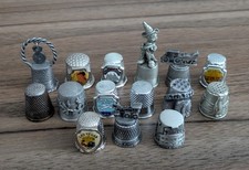 Lot of Vintage Metal Thimbles Pewter Aluminum Sea World Disney Souvenir