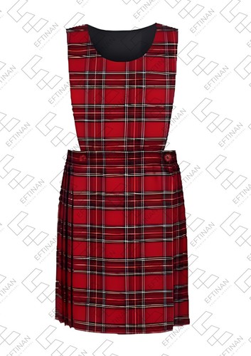 Girls tartan bib pinafore - tartan,