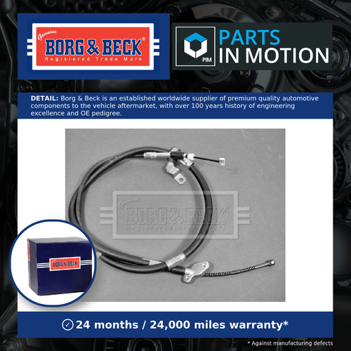 Handbrake cable rear left - handbrake,