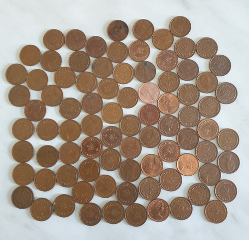 85x decimal half penny coins - penny,