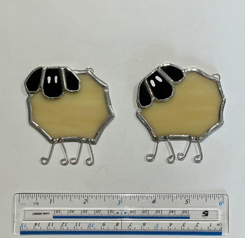 Stained glass sheep sun - 2.,