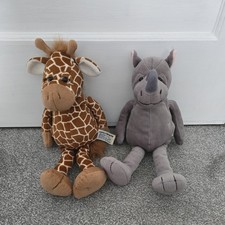 Russ Giraffe Rhino Plush Soft Toy Teddy Job Liot Bundle.