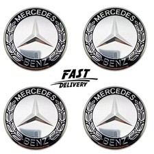 4x Black Silver Mercedes Benz