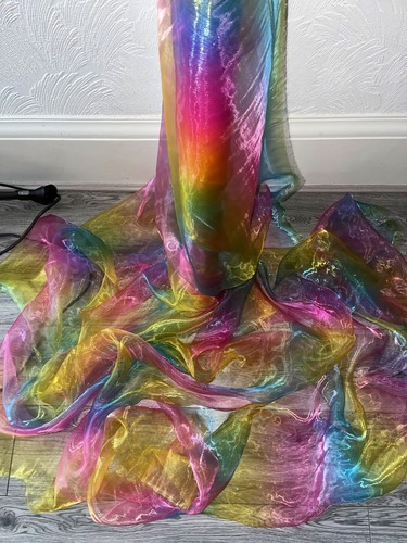 Rainbow organza voile - 1m,
