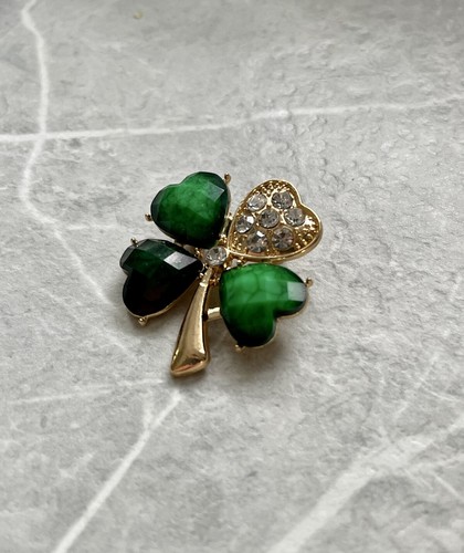 New clover shamrock brooch - , pin