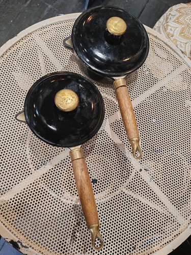 Pair cast iron enameled - pair,